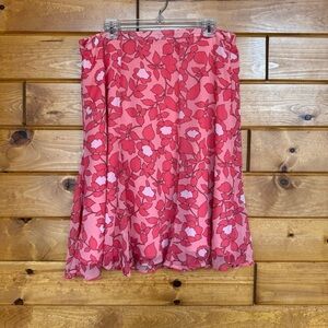 Jaclyn Smith Spring/Summer Floral Pink Midi Skirt sz Large